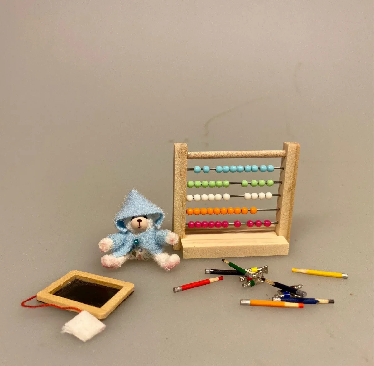Miniature Plys Bamse med Lyseblå Trøje - Billede 5